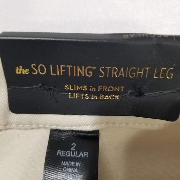 Chicos Jeans Size 2 The So Lifting Straight Leg Regular Pants Beige NWT $99 - Picture 5 of 11